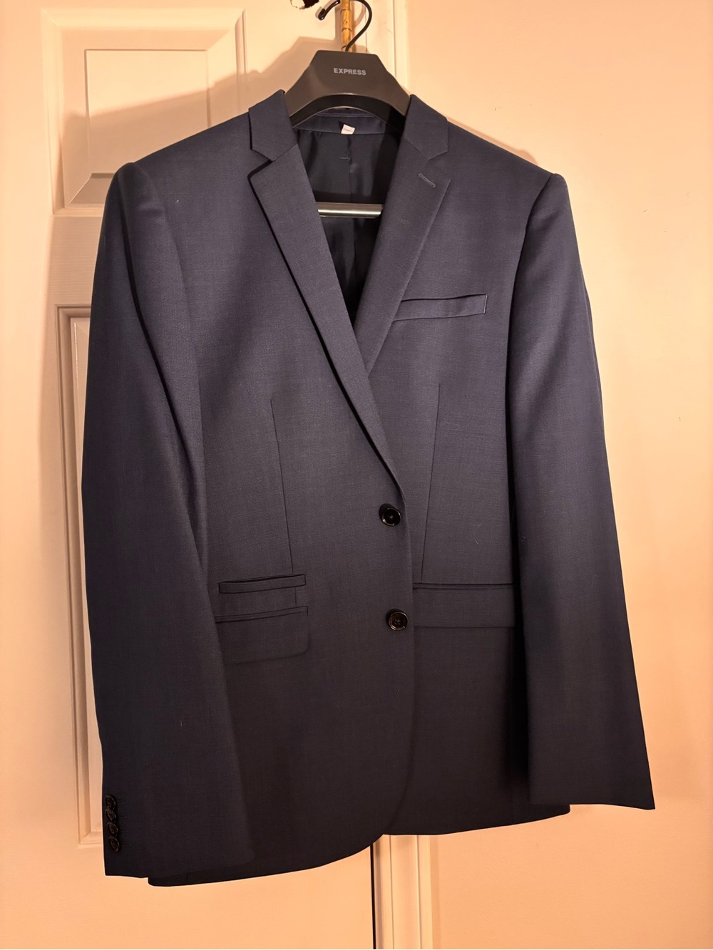 Express Men's Navy Two-Button Suit Jacket- SLIM FIT